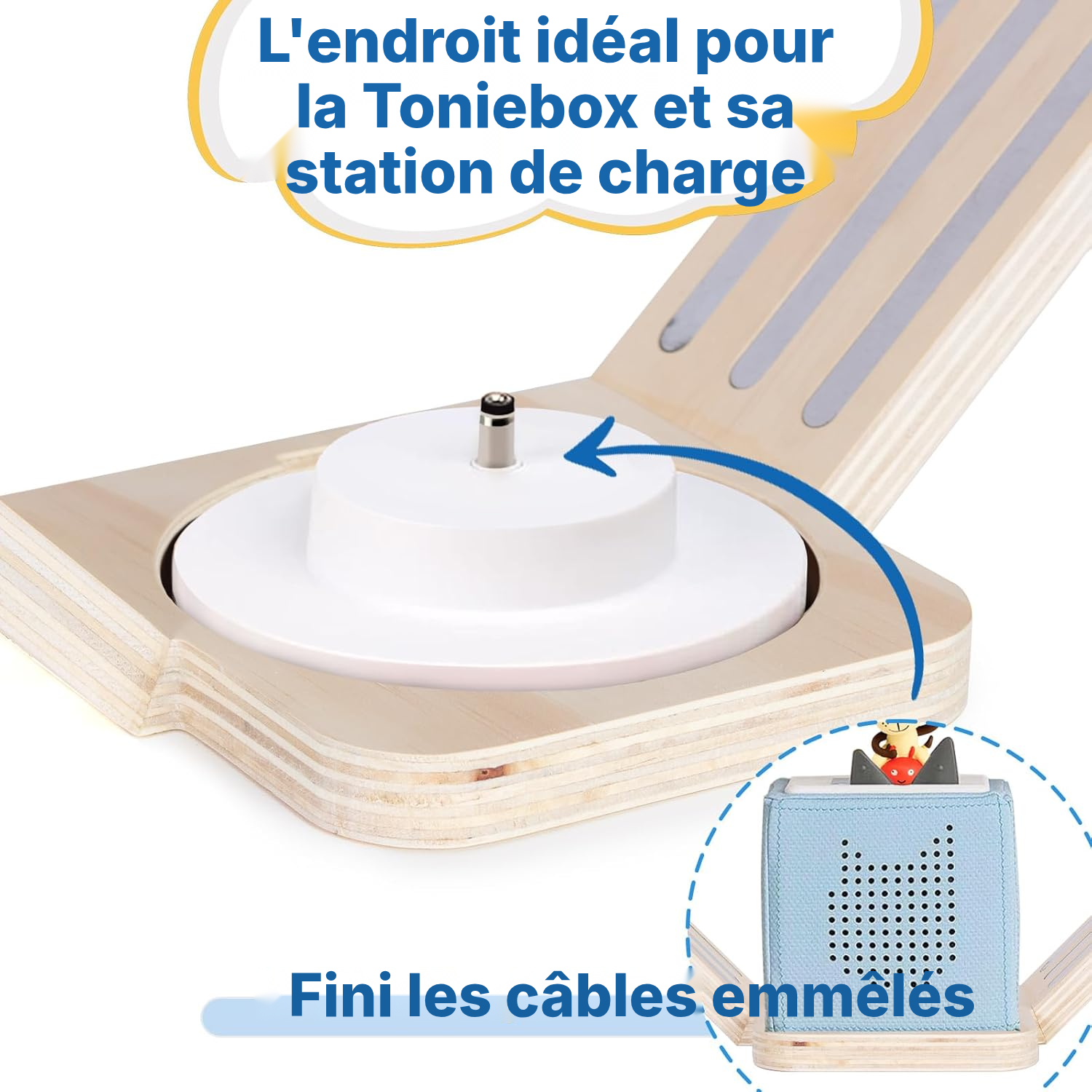 Étagère magnétique pour Toniebox/Tonies – octogone blanc, 35 cm — 4