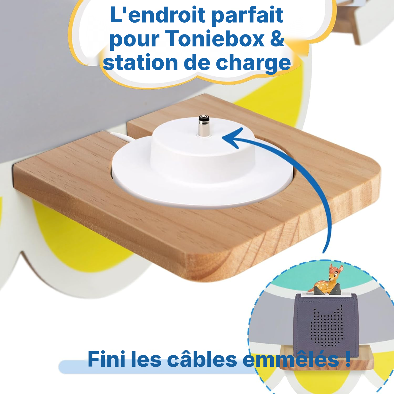 Étagère magnétique 50 cm tricolore fin, tout rangé — 4