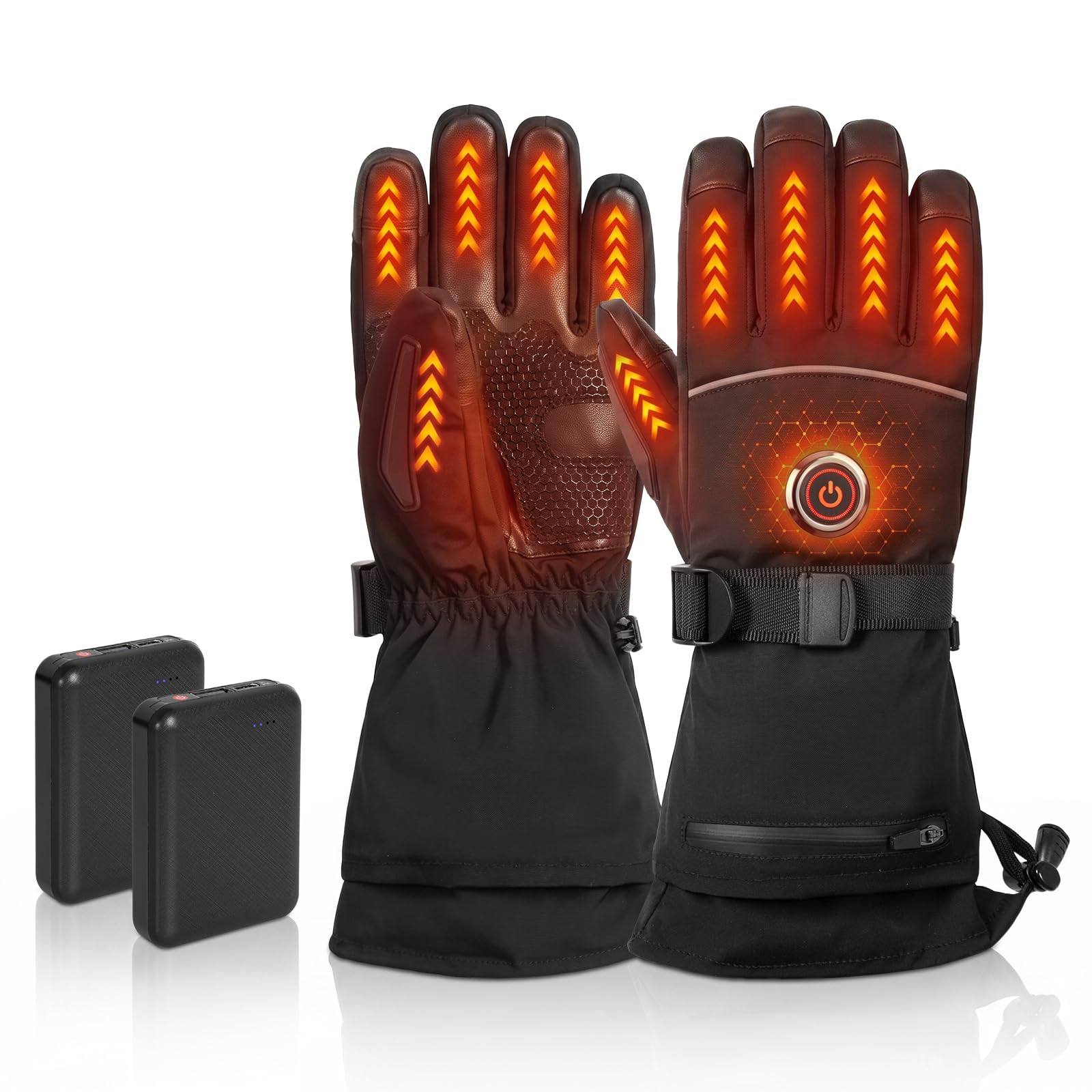 Gants chauffants moto — chaleur réglable — 1