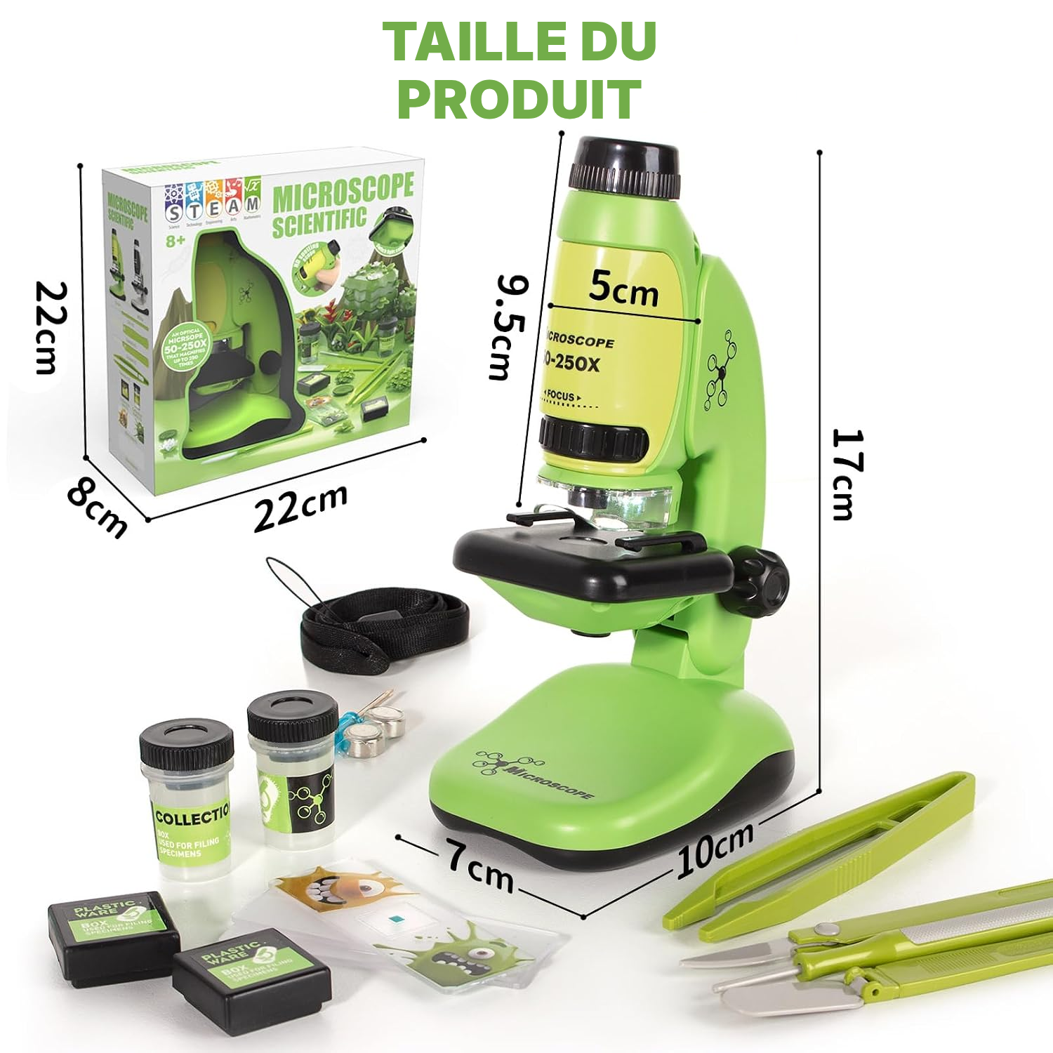 Microscope enfant 50-250x compact 23 cm — 2