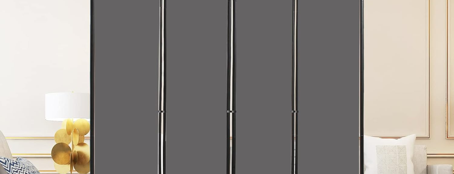 Paravent pliable gris — séparation de pièce