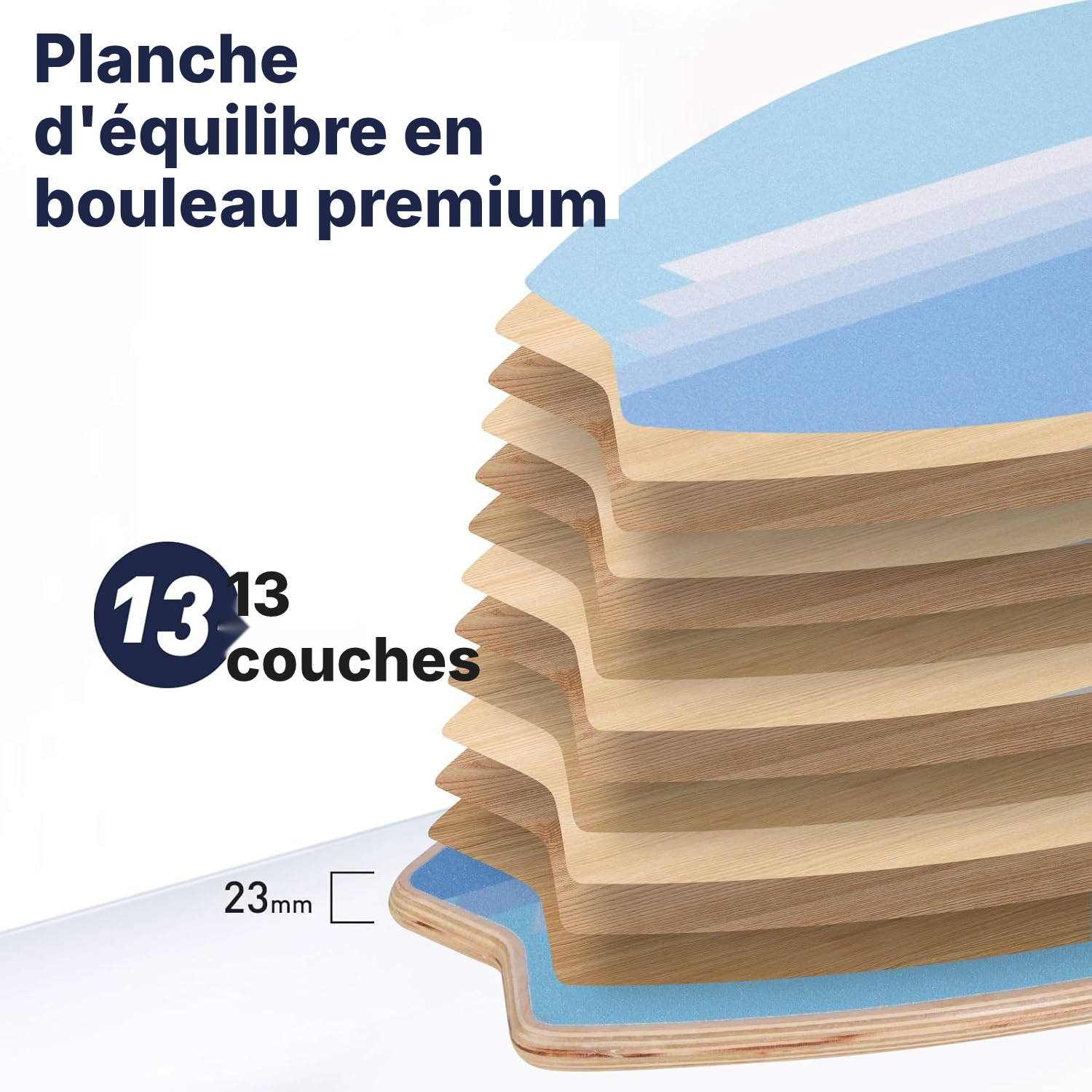 Planche d’équilibre 85 cm – 7 niveaux, bandes dégradées — 3