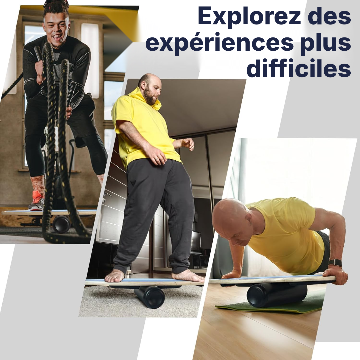 Planche d’équilibre 85 cm – 7 niveaux, bandes dégradées — 7