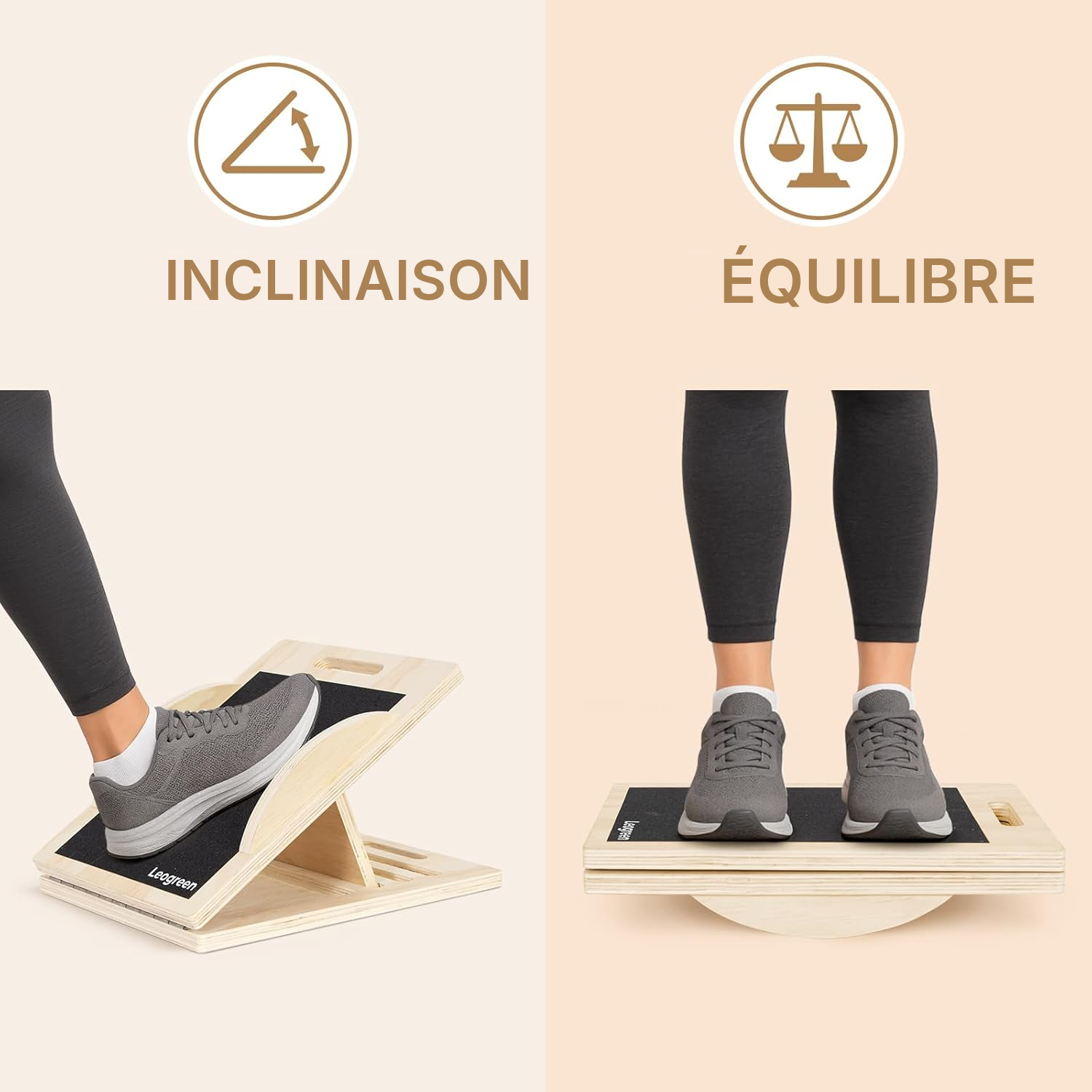 Planche d'équilibre 2-en-1 réglable — 2