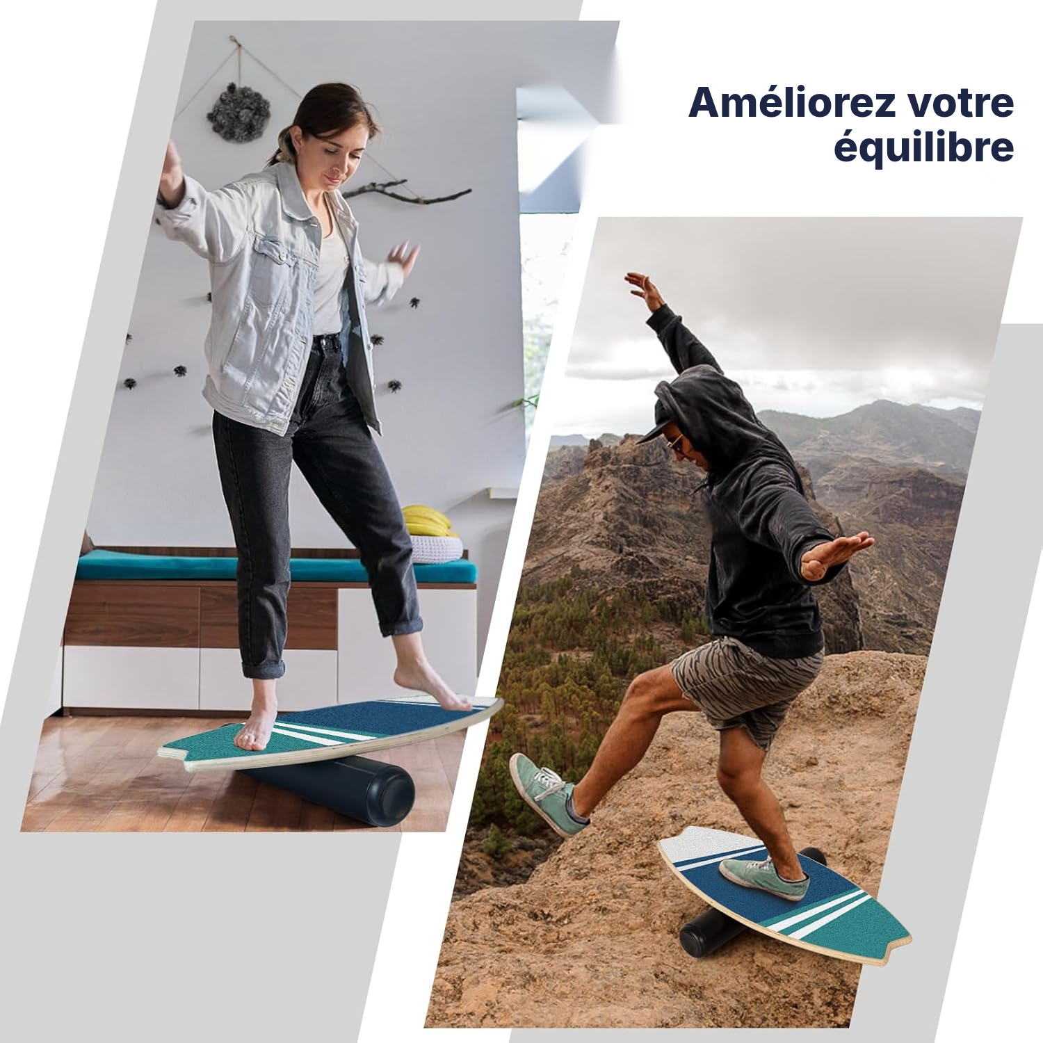 Balance board Design sportif — 84,5 cm — 6
