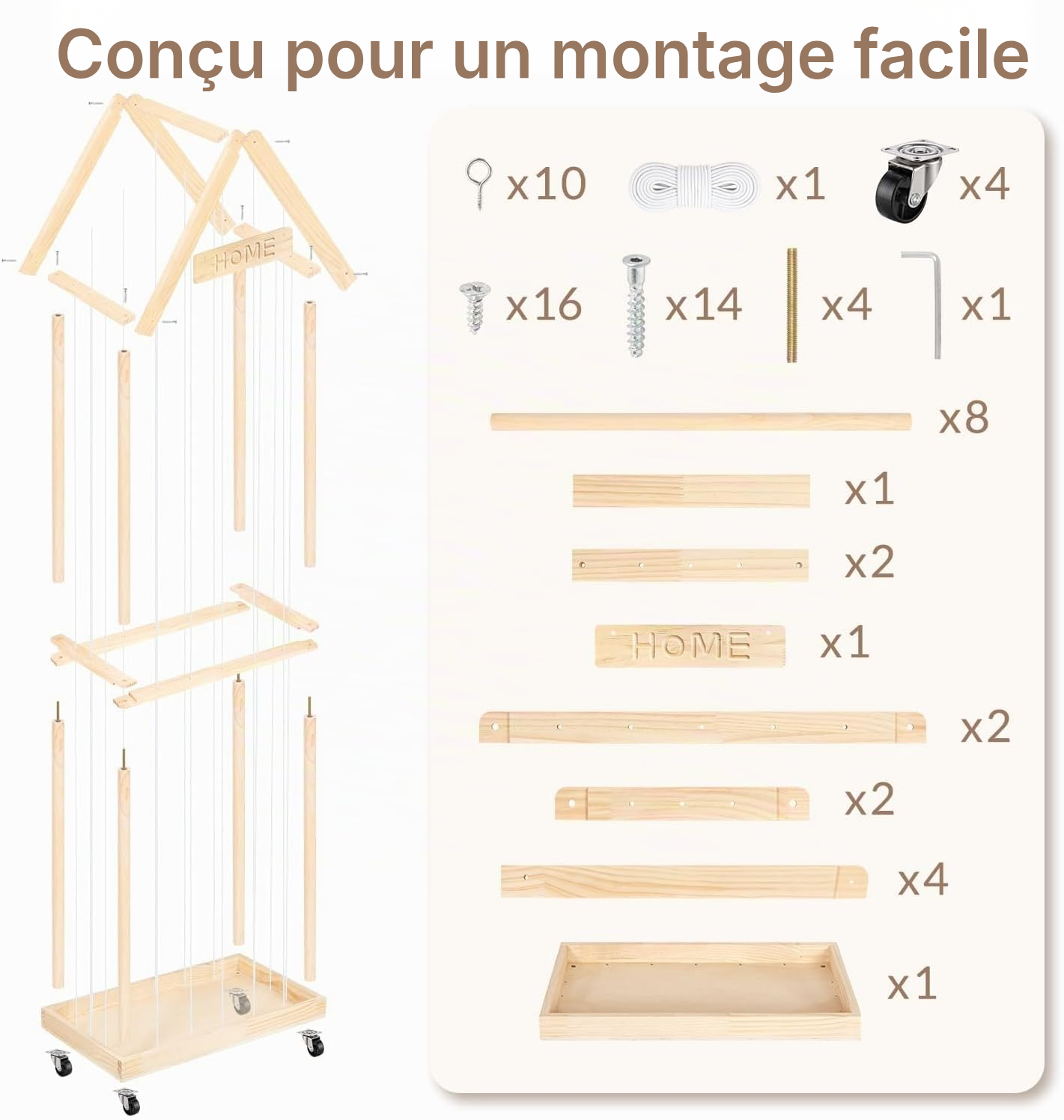Meuble pour ranger des jouets – 164 cm, 2 niveaux — 7
