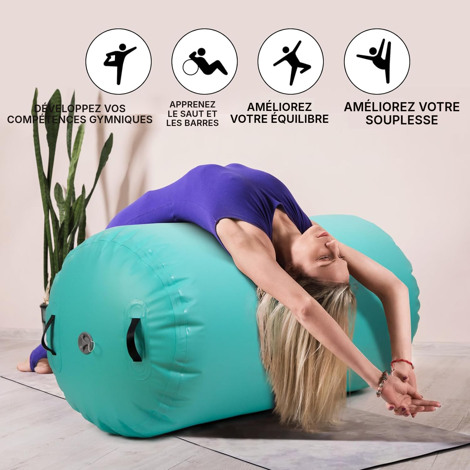 Rouleau de gymnastique vert — rebond maîtrisé — 5