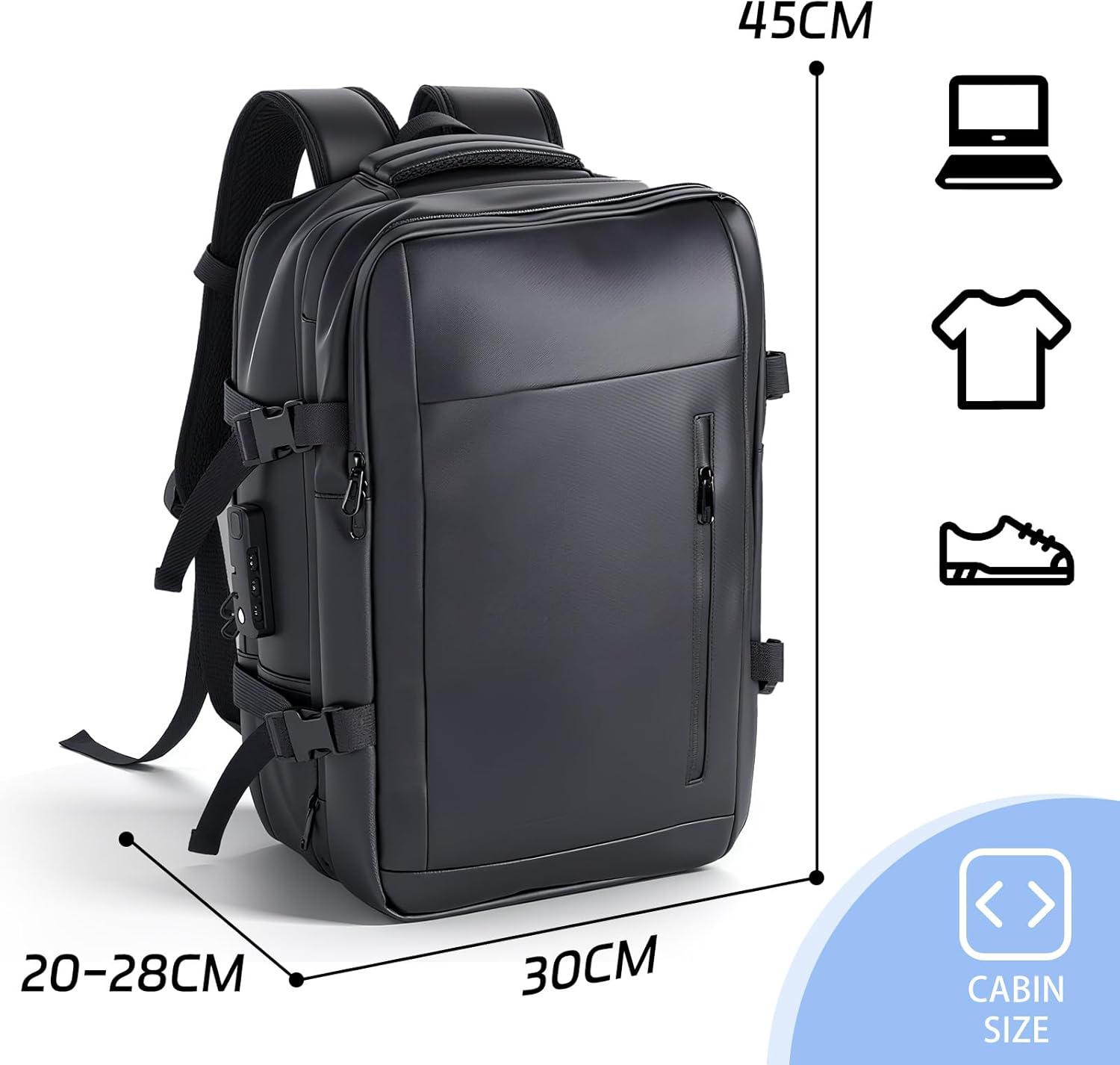 Sac à dos sous vide noir — gagnez de la place — 6