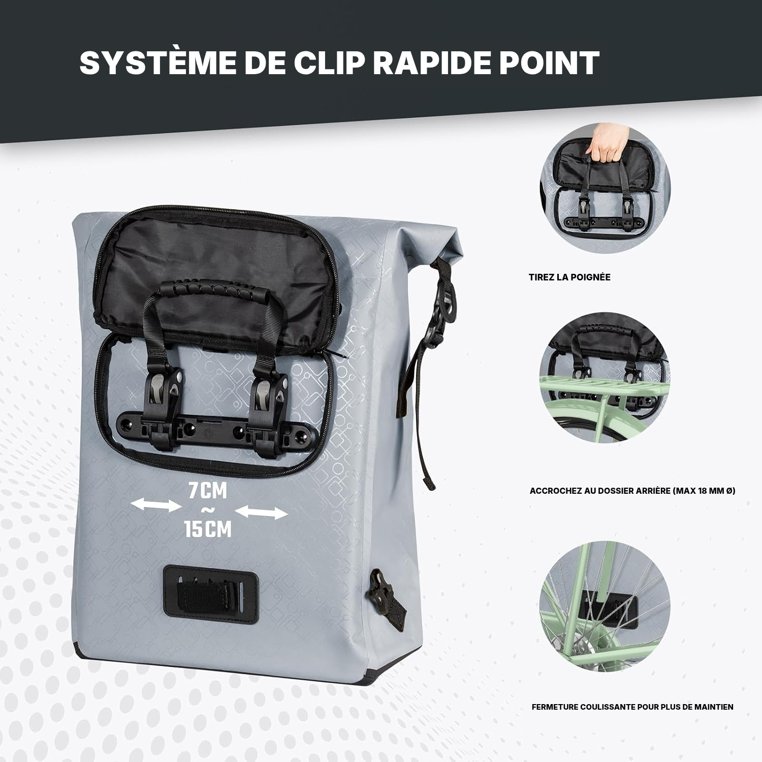 Sac à vélo 3-en-1 noir — roulez, puis marchez — 4
