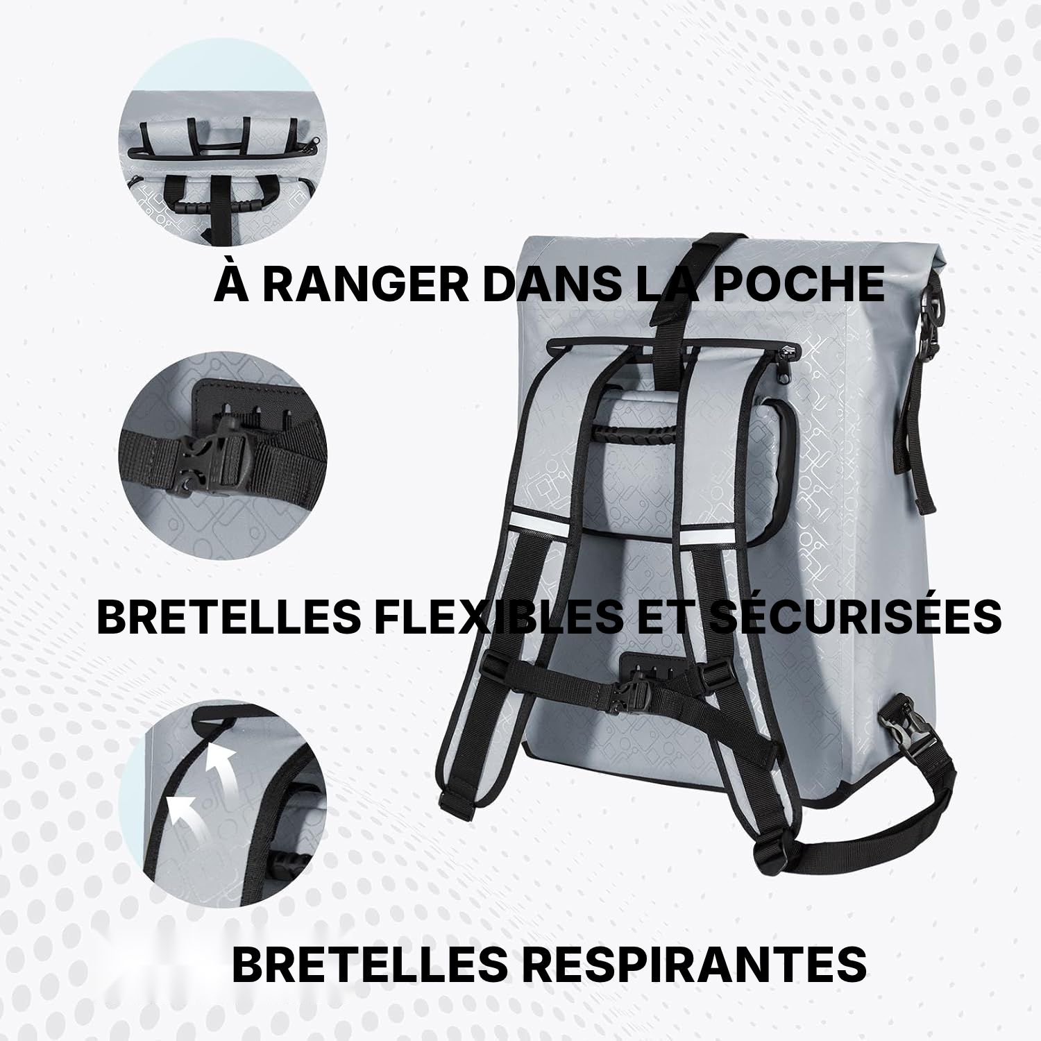 Sac à vélo 3-en-1 noir — roulez, puis marchez — 7