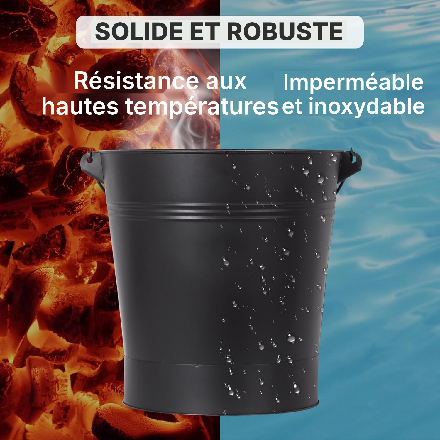 Accessoires pour cheminée: seau à cendres compact — 4