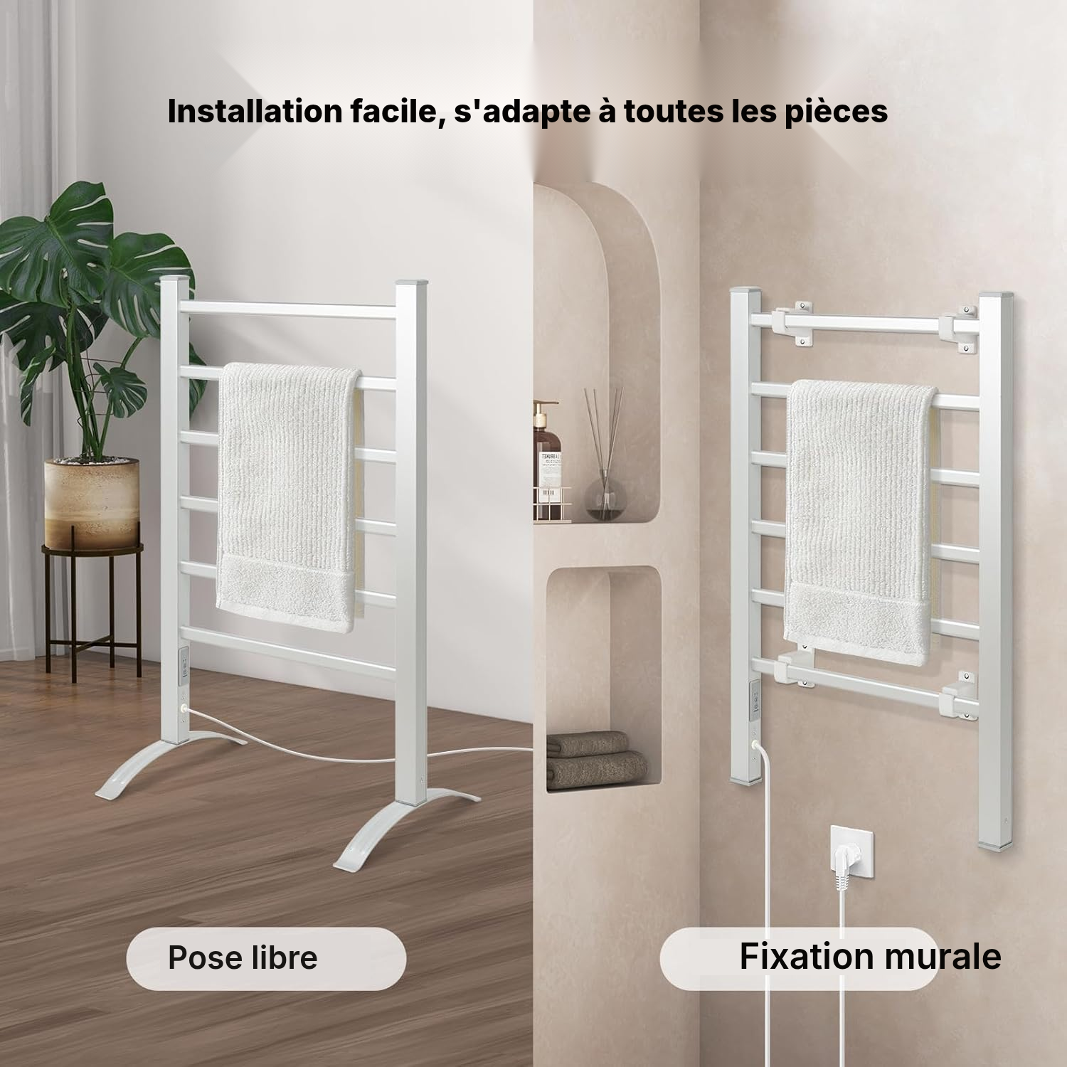 Sèche-serviette 6 barres — séchage minuté — 3