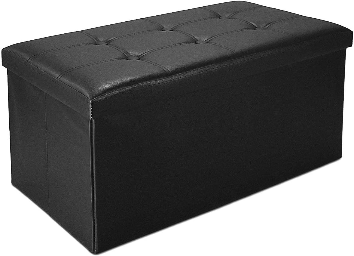 Banc noir pliant – 76 × 38 × 38 cm
