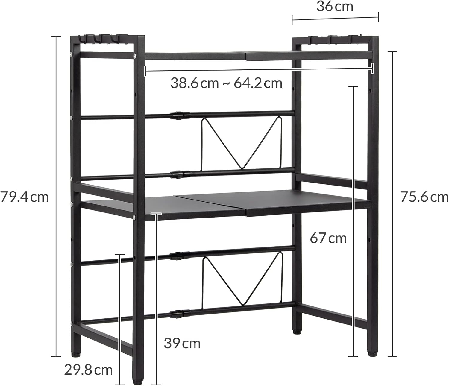Meuble de cuisine extensible noir — rangez plus — 7