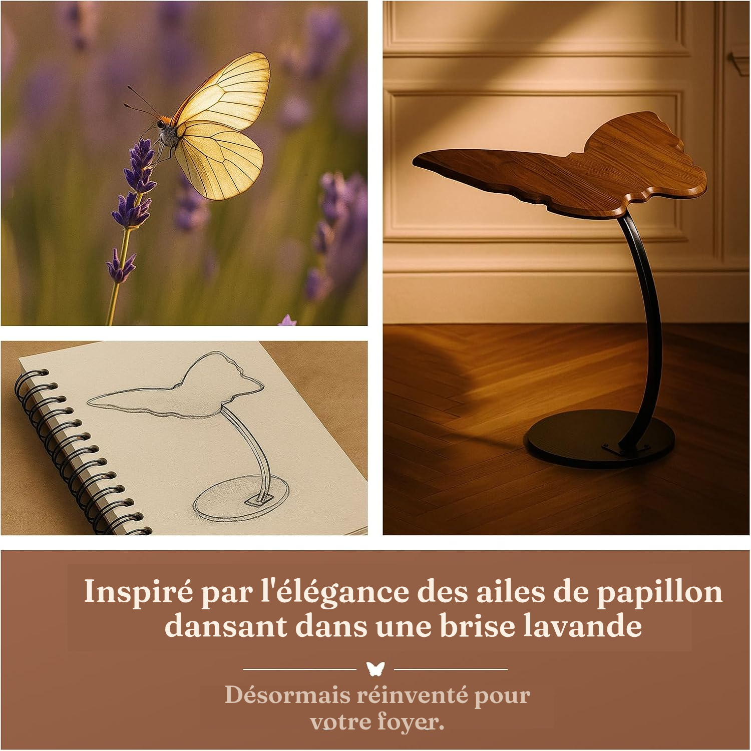 Table basse d’appoint noire, déco compacte — 2