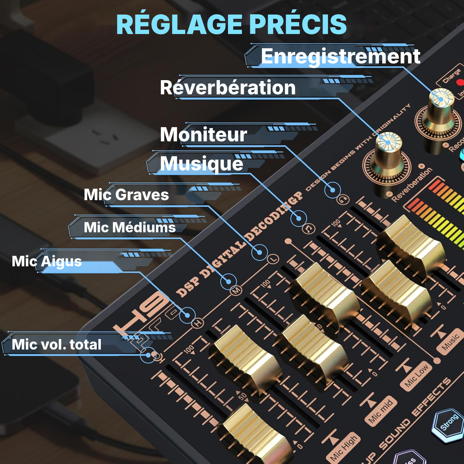 Table de mixage noire — un son qui captive — 2