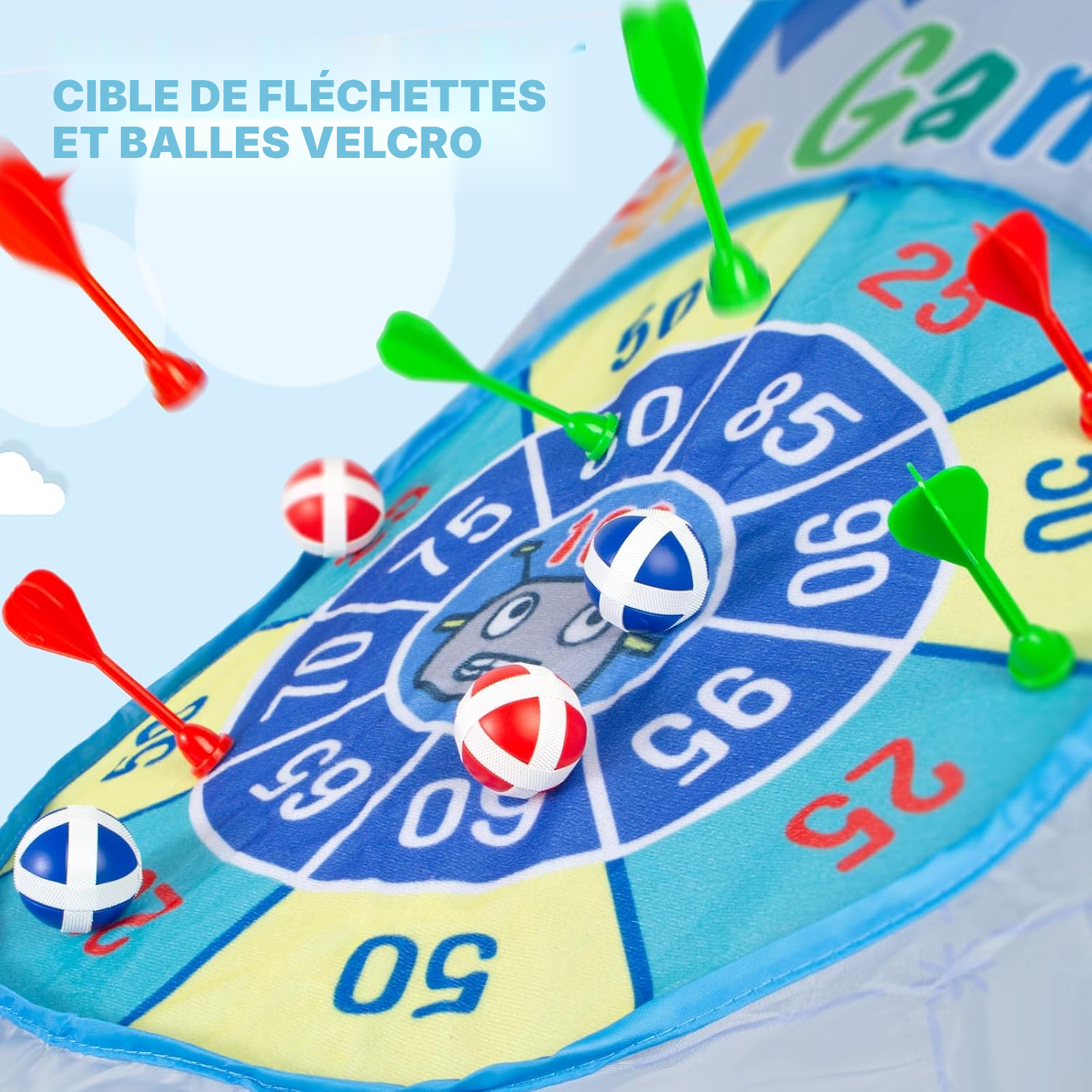 Tente à balles bleue — 4 jeux intégrés — 3