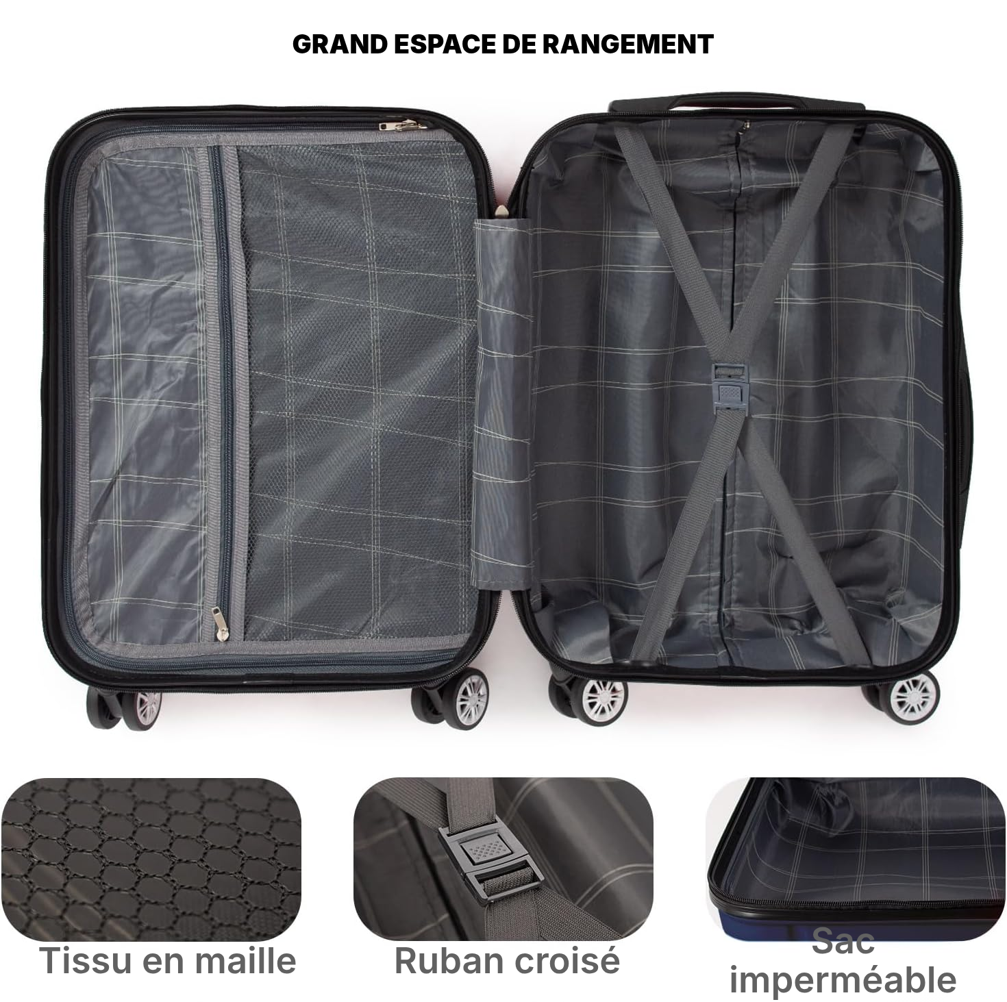 Pas petite valise cabine: 73 cm bleu foncé — 2