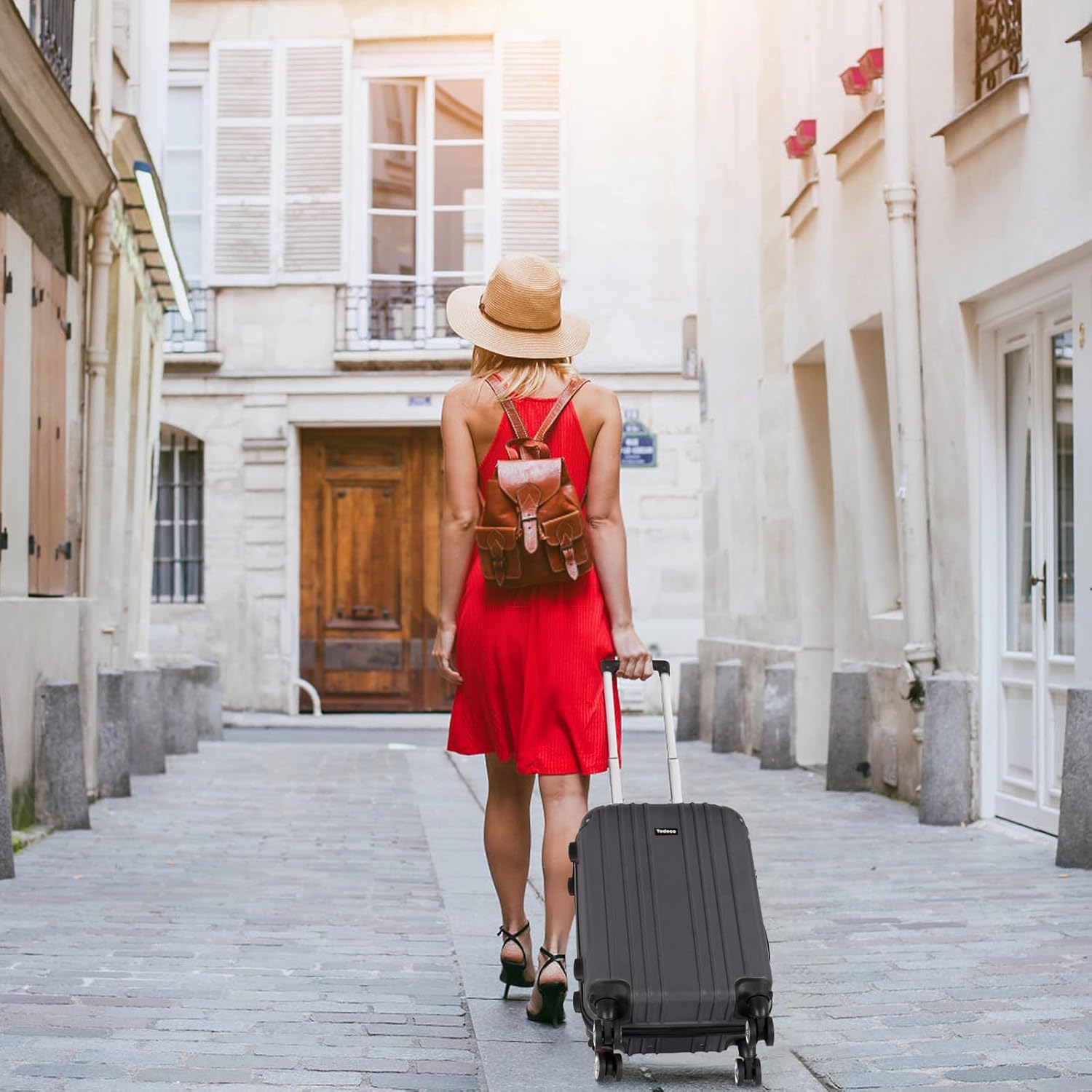 Valise pour soute gris foncé, voyage sûr — 7