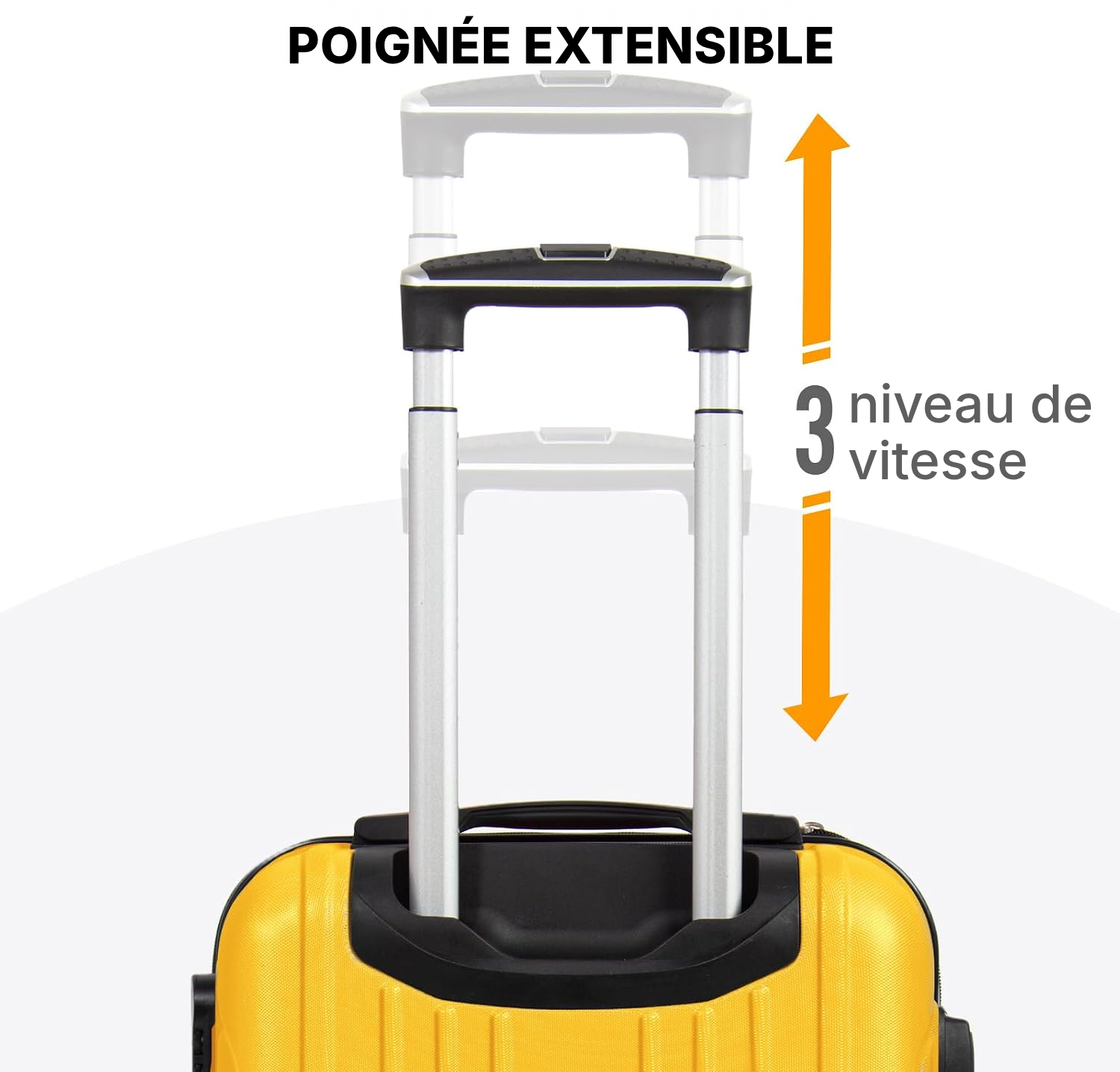 Valise rigide 63 × 44 × 25 cm jaune — 6