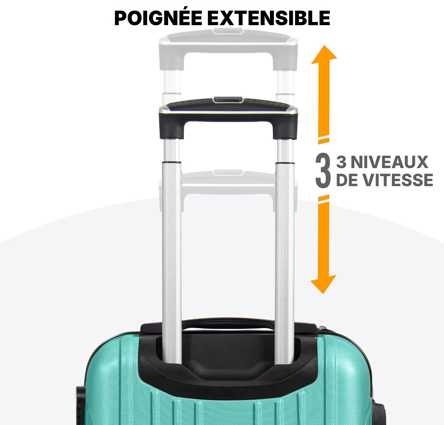 Valise de voyage rigide verte, prête à partir — 6