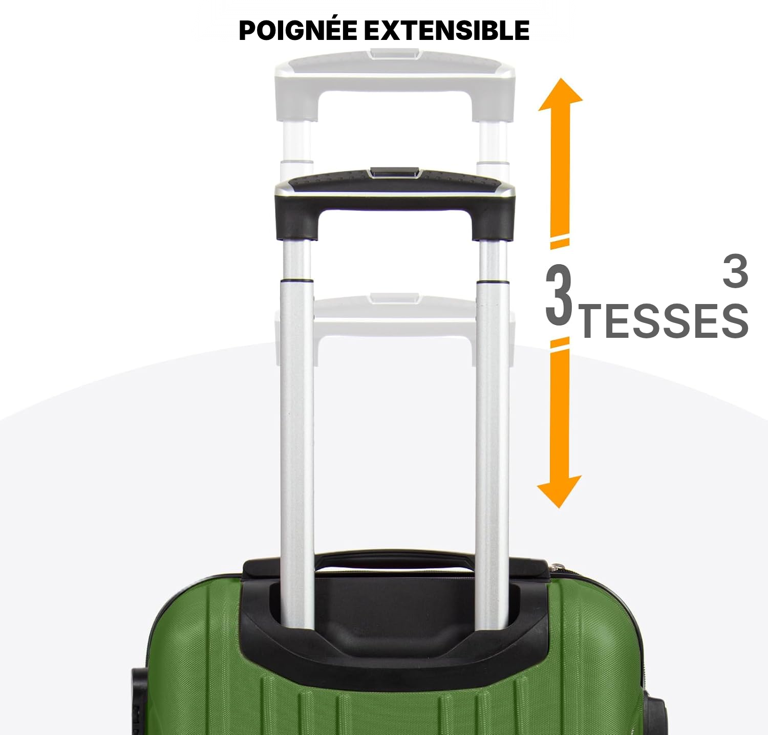 Valise 65 cm vert olive légère — 6