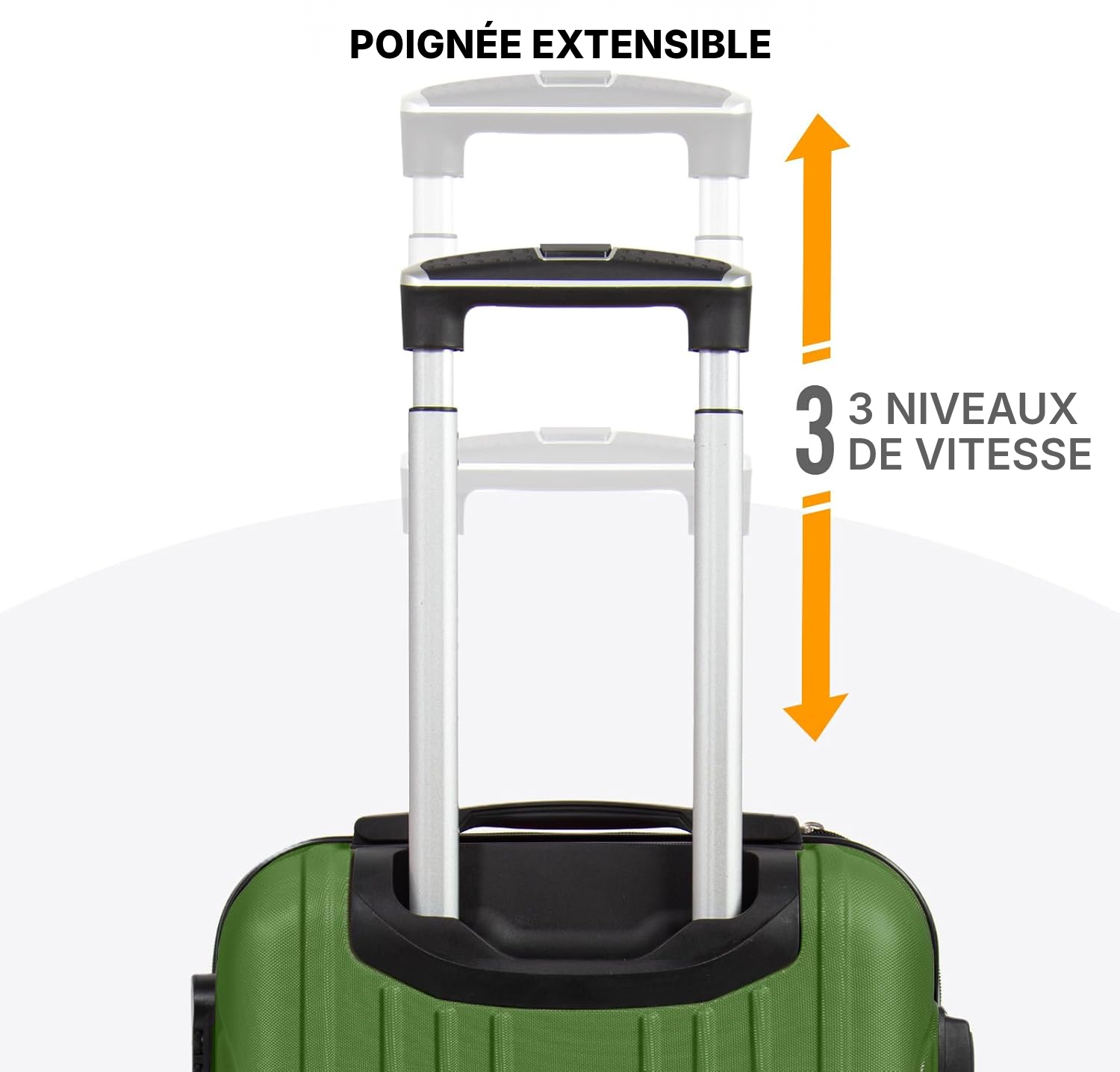 Valise cabine Rigide vert olive — 6