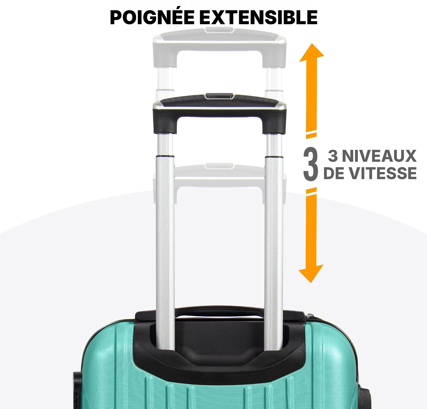 Valise rigide verte 63 × 44 × 25 cm — 6