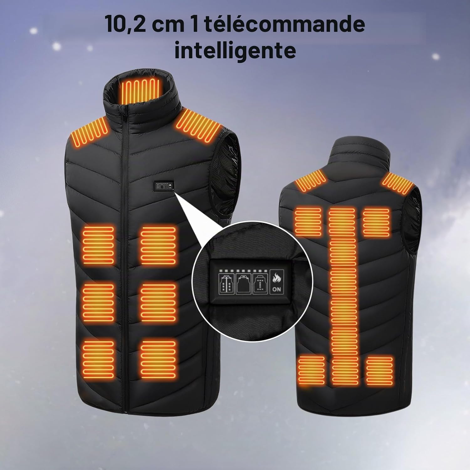 Veste chauffante M — chaleur réglable dehors — 2
