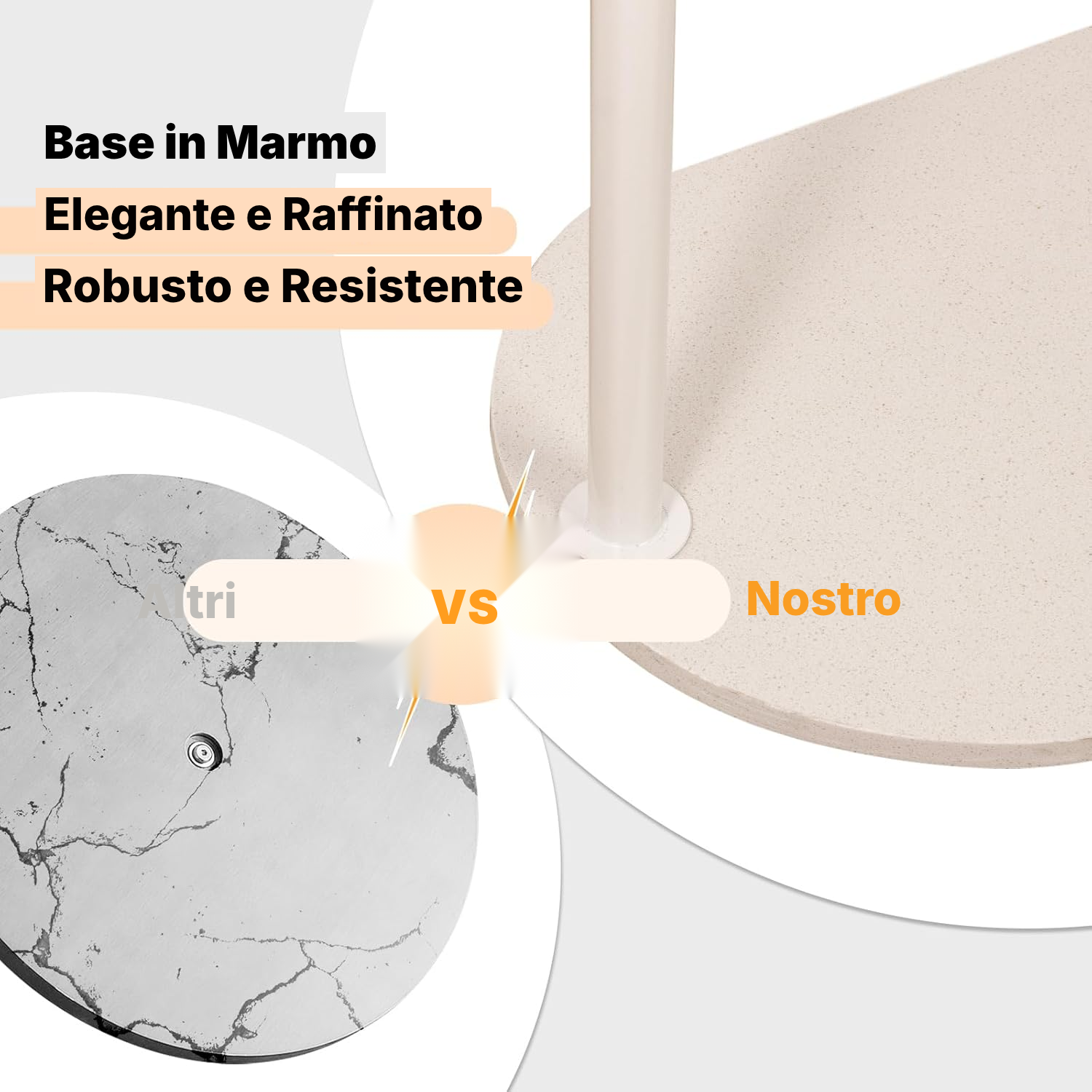 Appendiabiti bianco da terra, stabile e di design — 4