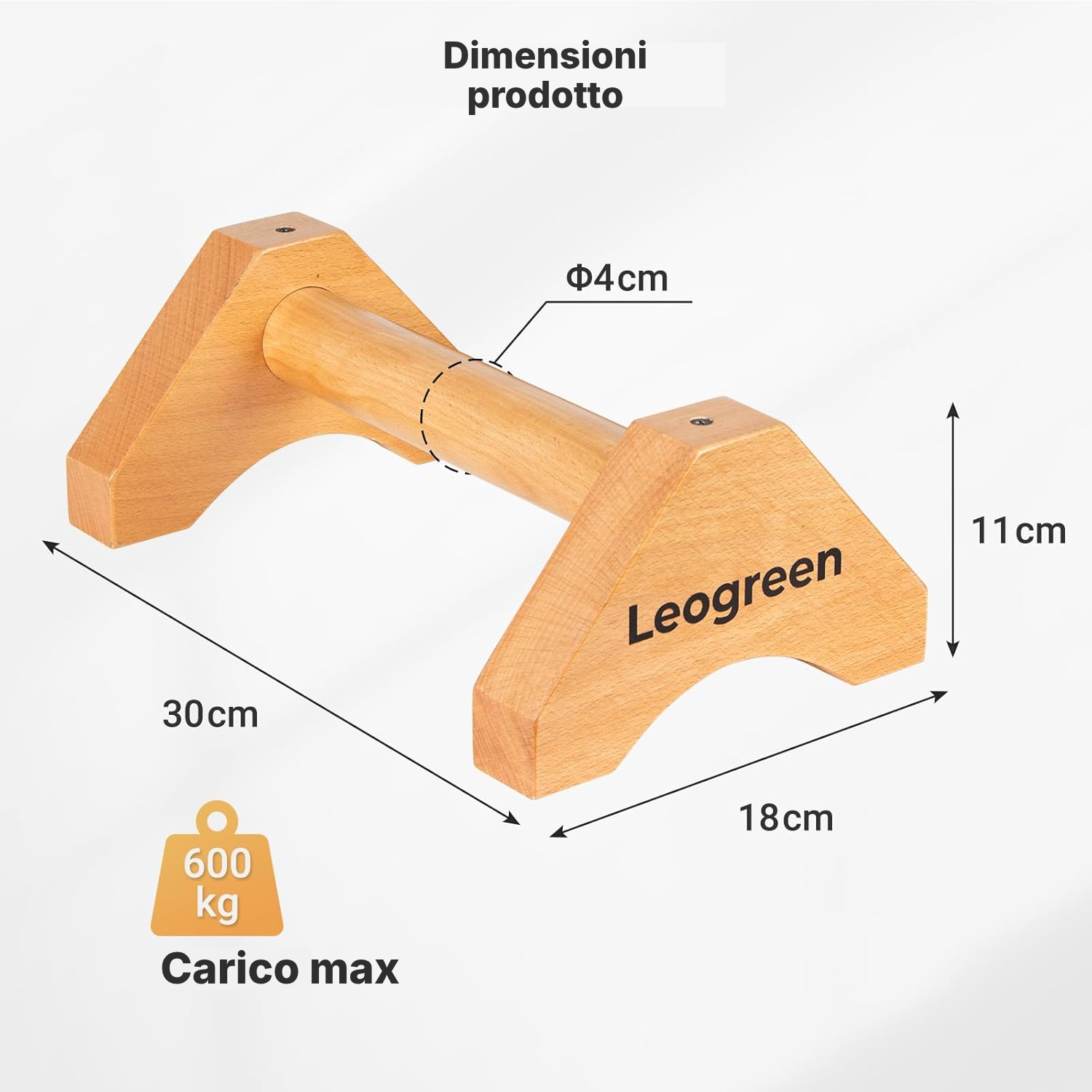 Attrezzo per flessioni: parallele in legno — 2