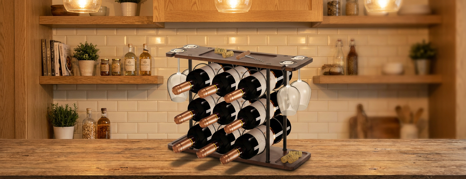 Cantine vino – portabottiglie nero pratico