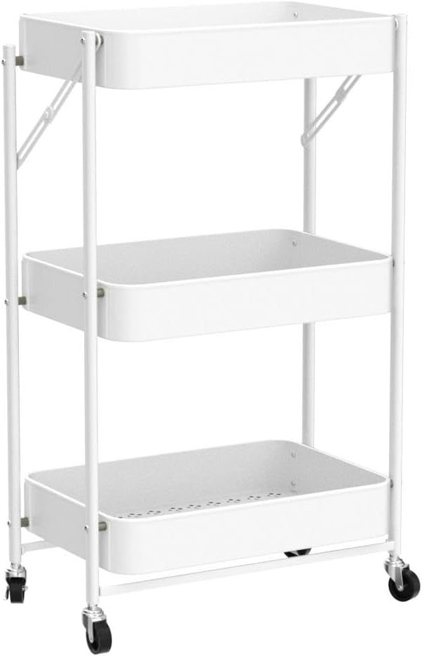 Carrello per cucina pieghevole bianco — 6