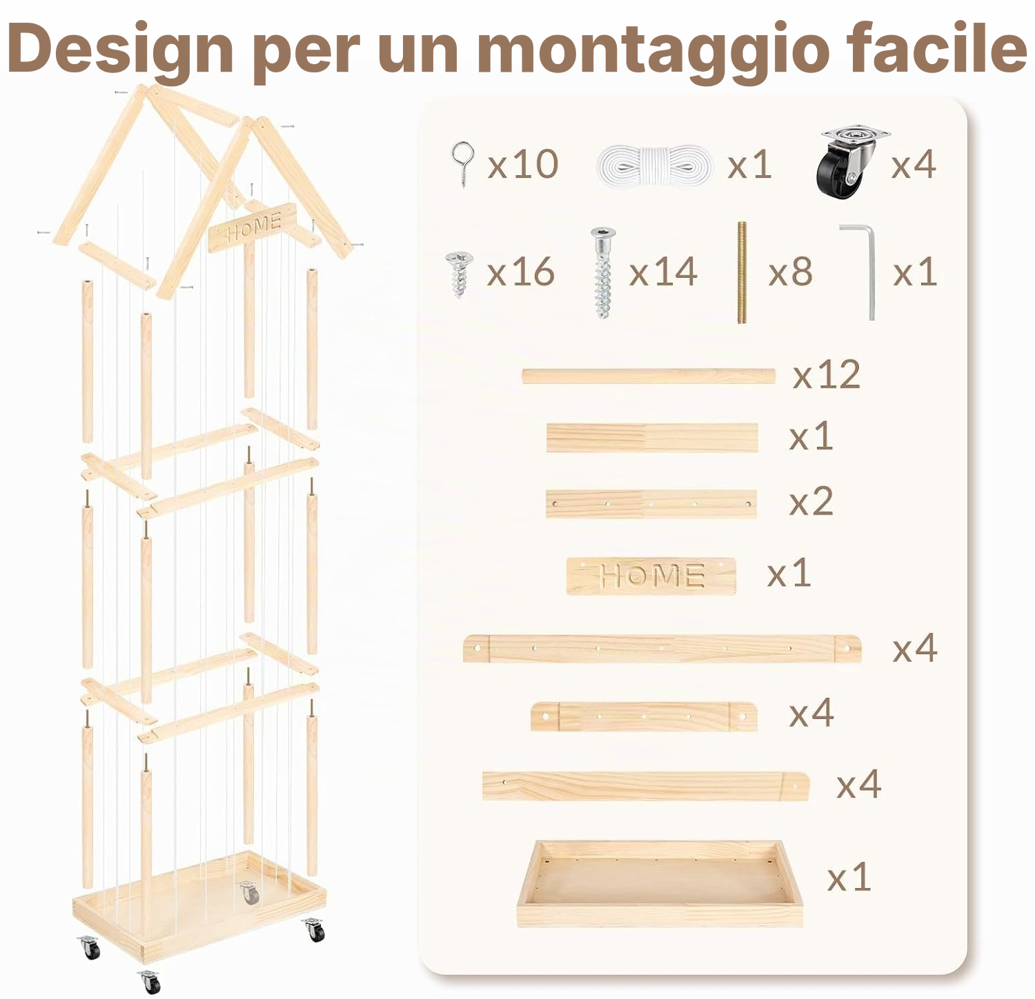 Contenitore per giocattoli 3 livelli su ruote — 6