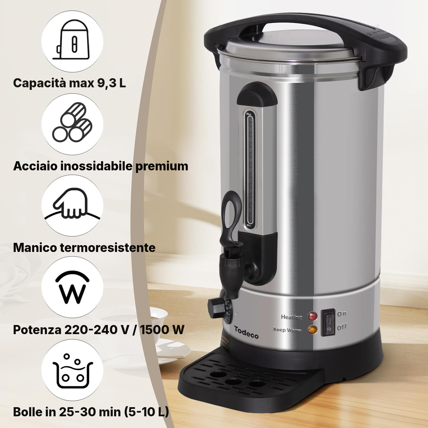 Pentola per vin brule automatica 9,3 L — 2