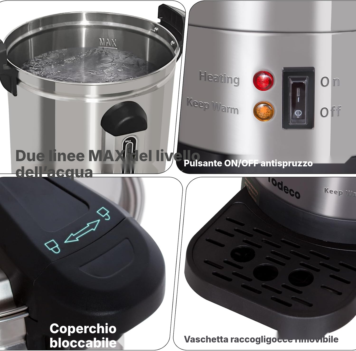 Scaldavino elettrico 9,3 L, parete singola — 4