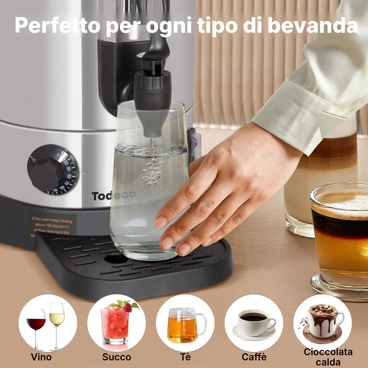 Scaldavino elettrico 9,3 L, parete singola — 5