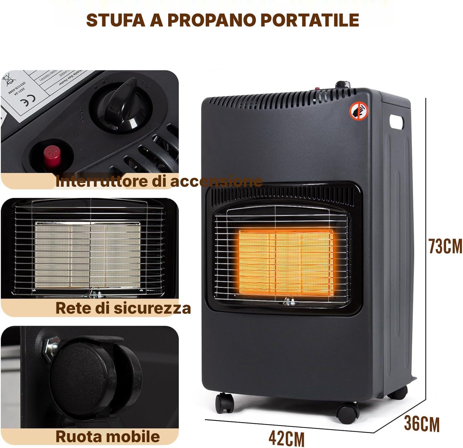 Gas stufa: riscaldamento mobile 4,2 kW — 4