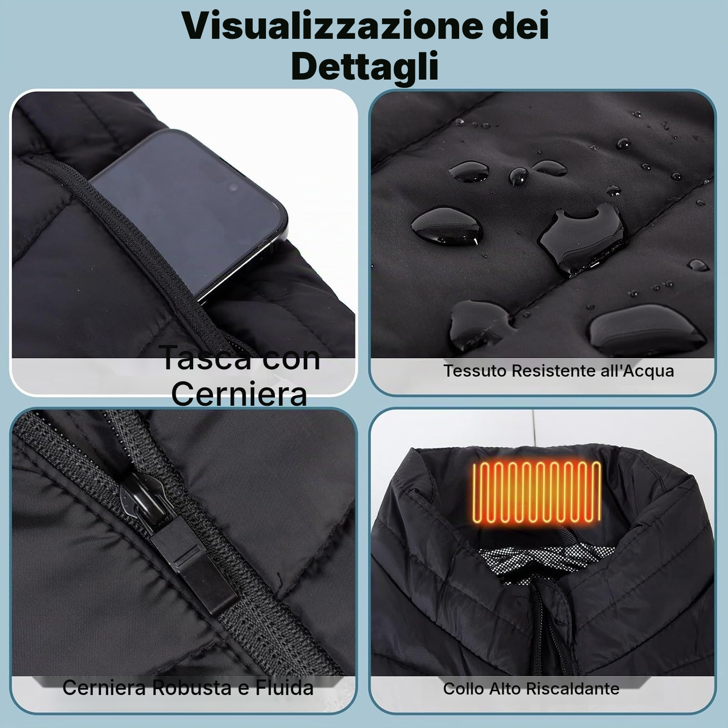 Giubbotto riscaldato Grand, calore mirato — 4
