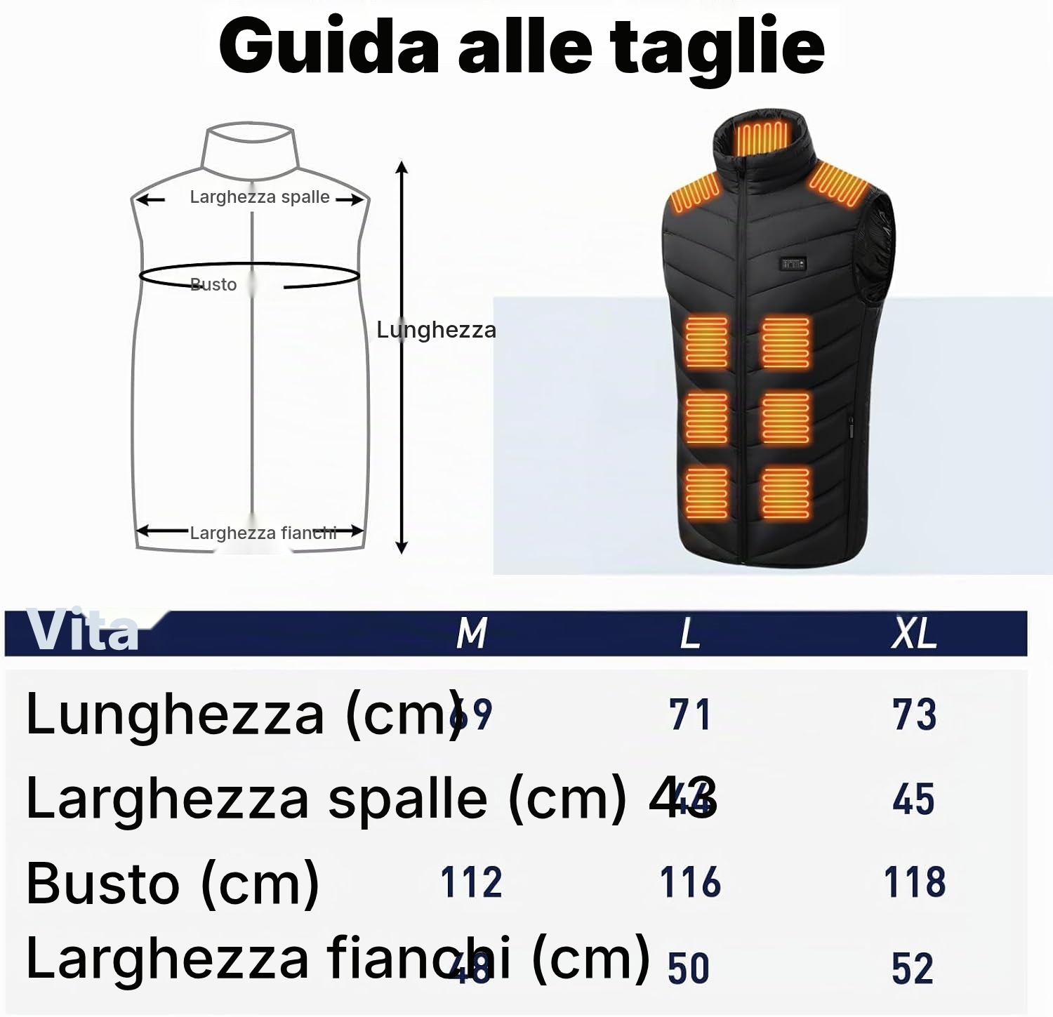 Giubbotto riscaldato Grand, calore mirato — 6