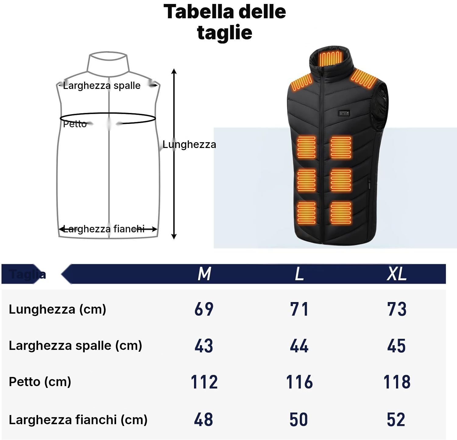 Giacca riscaldata: gilet 21 zone — 6