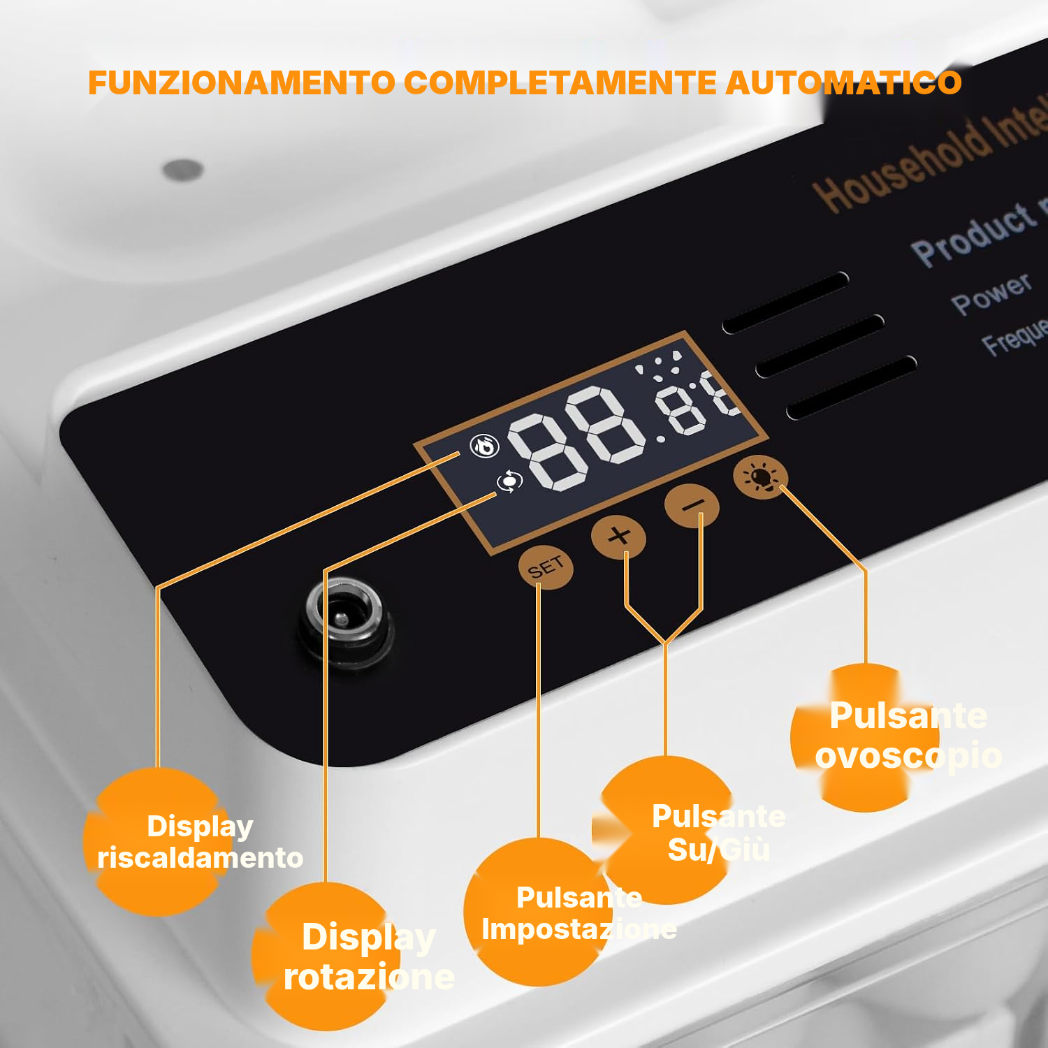 Incubatrice per uova automatica 15 mini 31 cm LED — 2