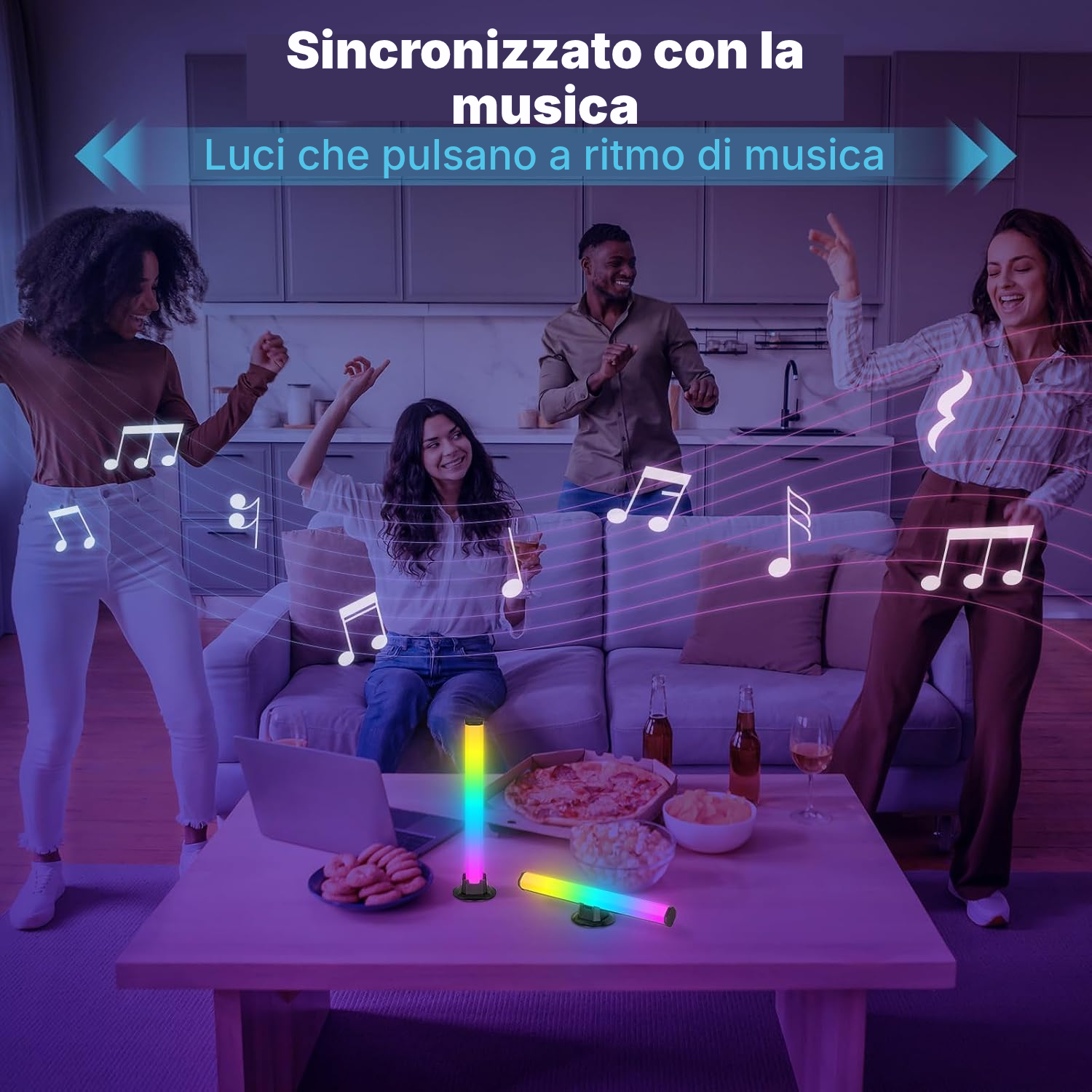 Lampada RGB gaming nera — 3