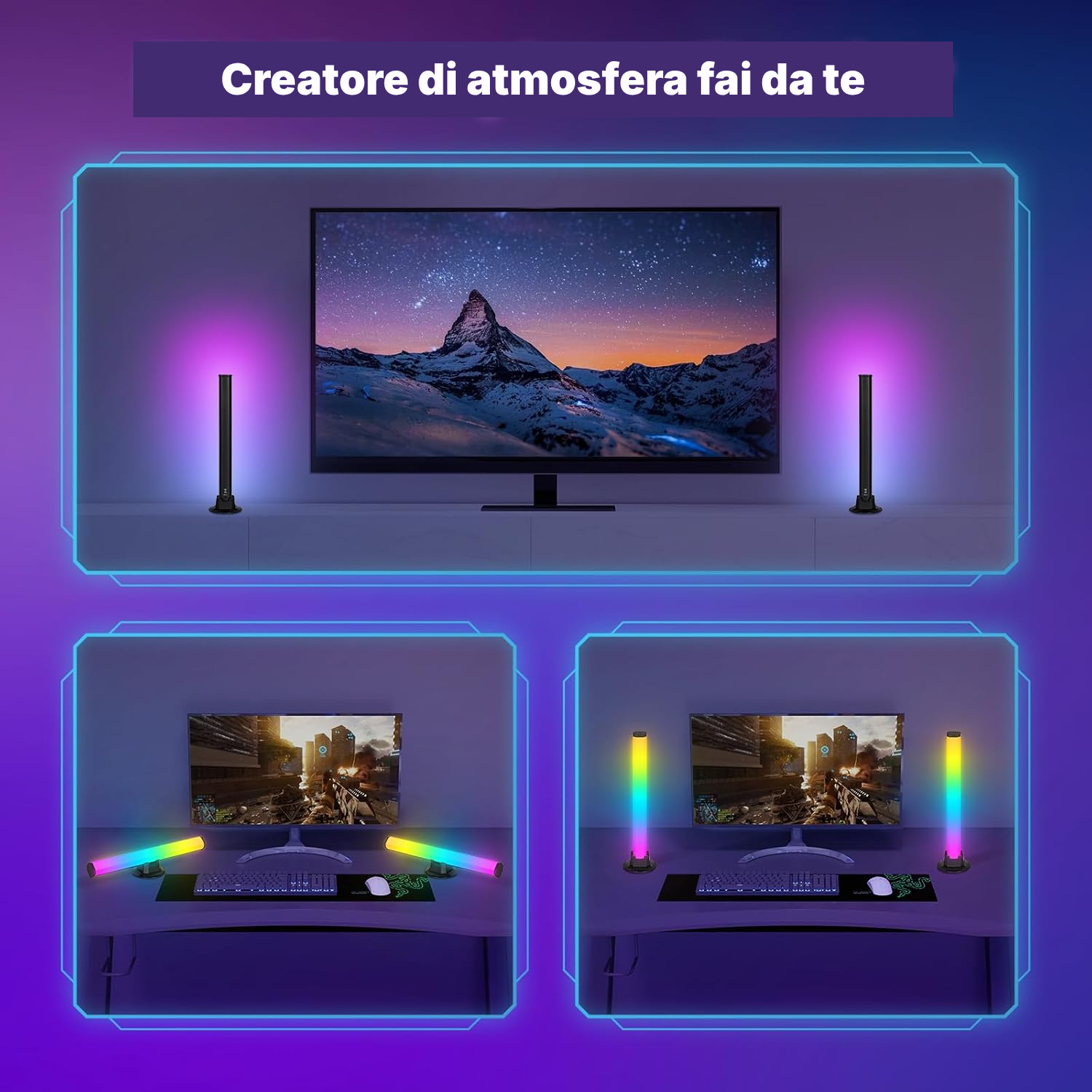 Lampada RGB gaming nera — 4