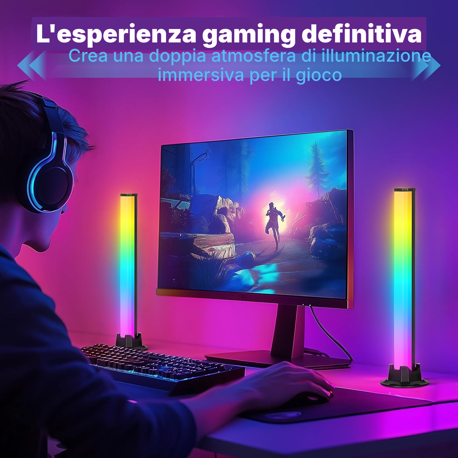 Lampada RGB gaming nera — 5