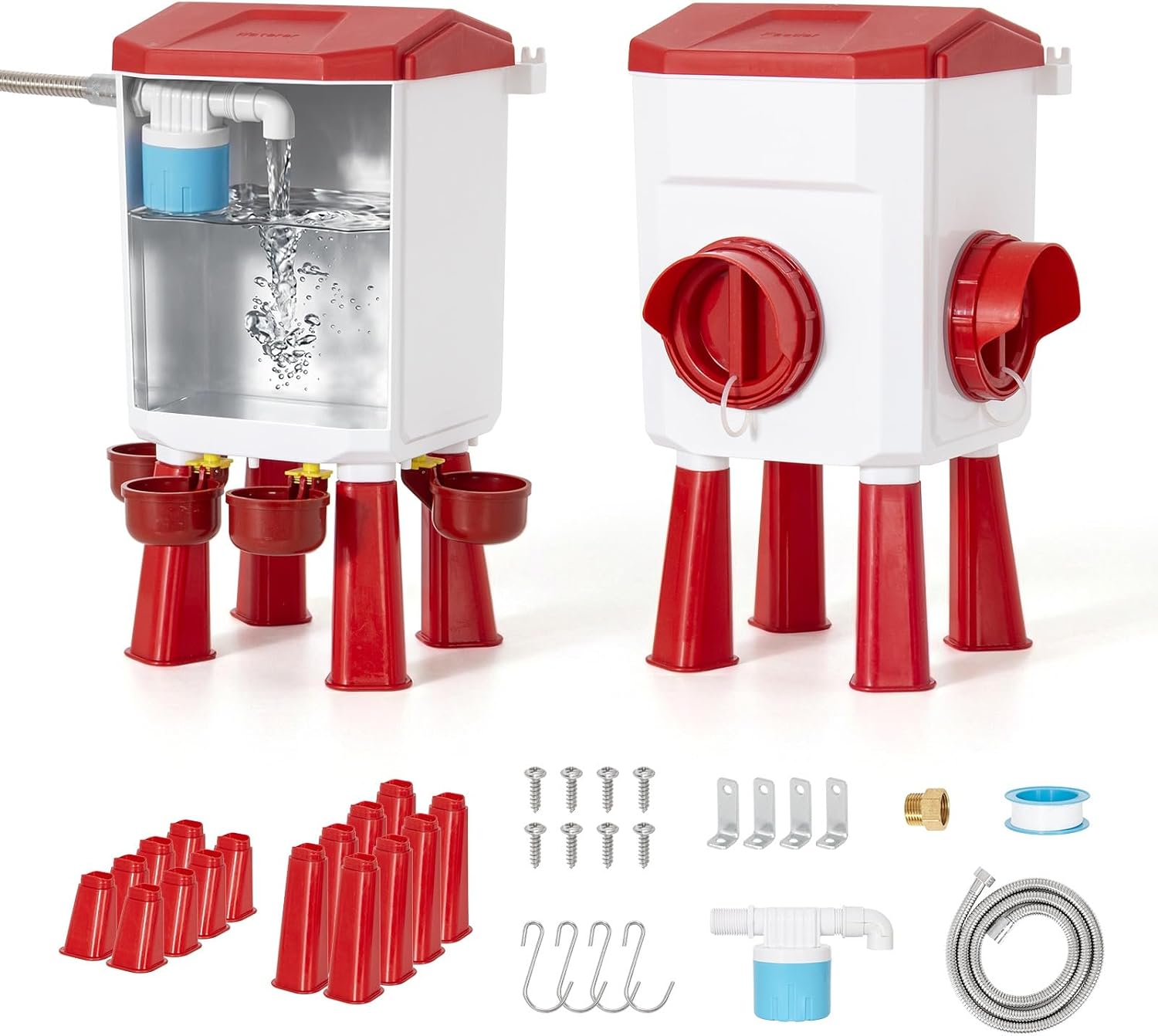 Mangiatoia per galline con abbeveratoio automatico
