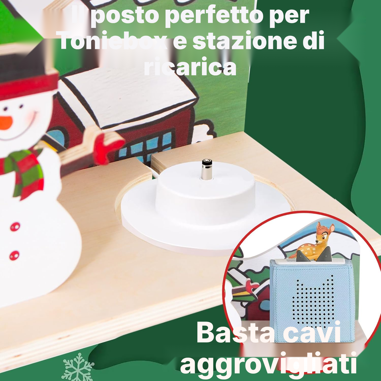 Mensola magnetica Toniebox/Tonies – albero di Natale girevole, 40 cm — 5
