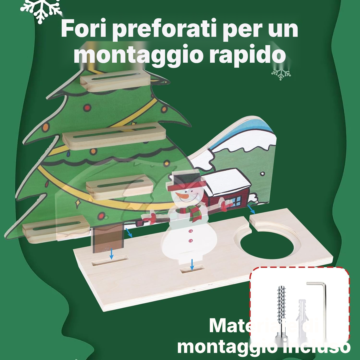 Mensola magnetica Toniebox/Tonies – albero di Natale girevole, 40 cm — 6
