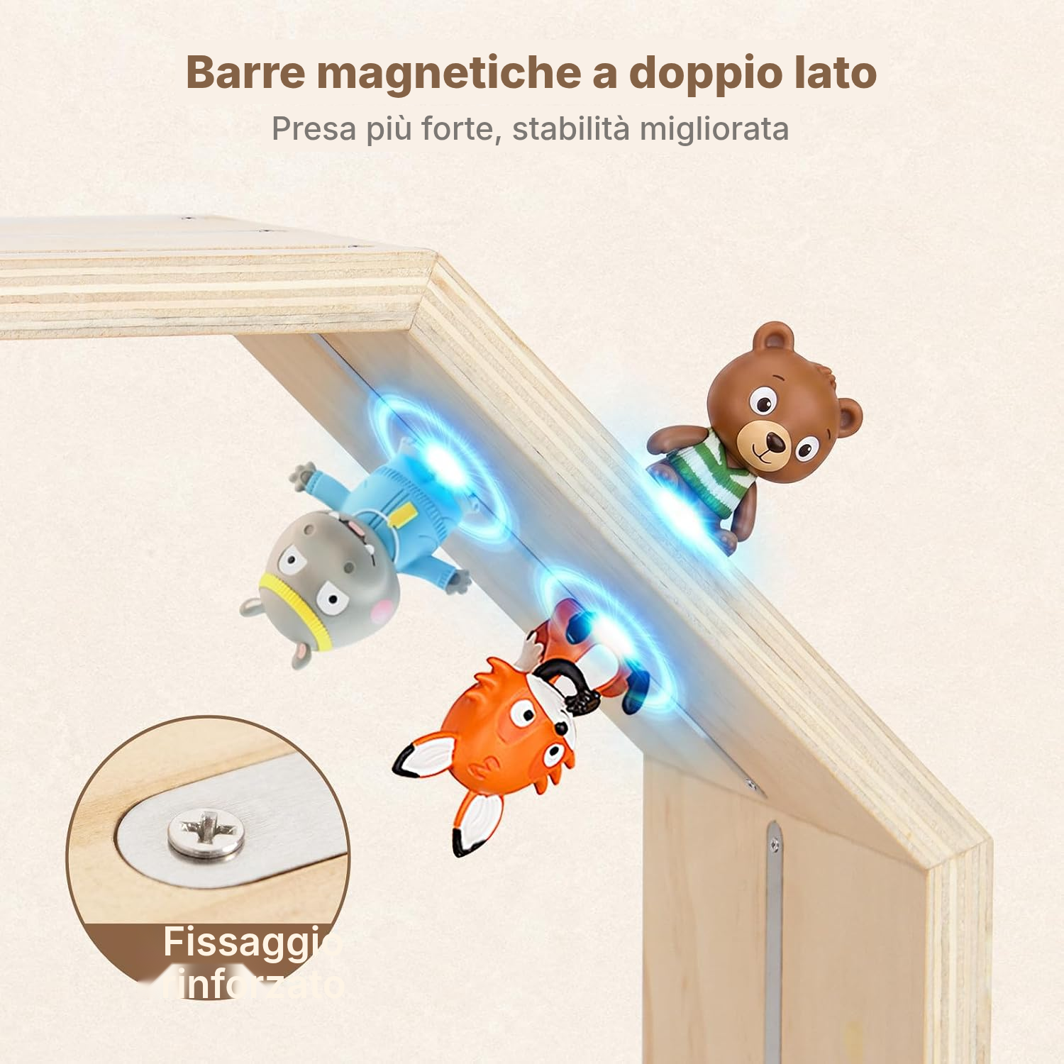 Mensola magnetica per Toniebox/Tonies – ottagono grigio, 40 cm — 3