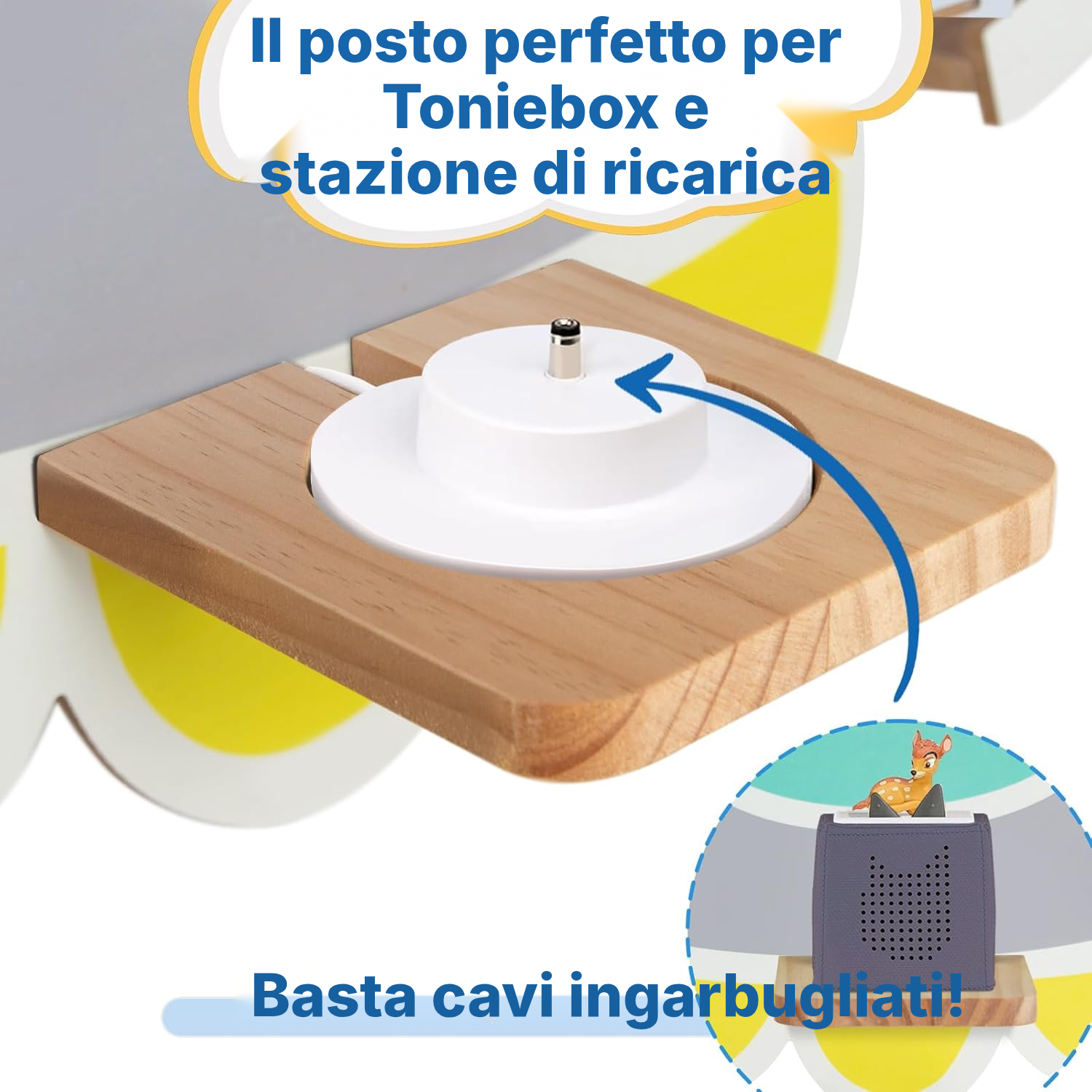 Mensola magnetica per Toniebox/Tonies – UFO, 50 cm — 4